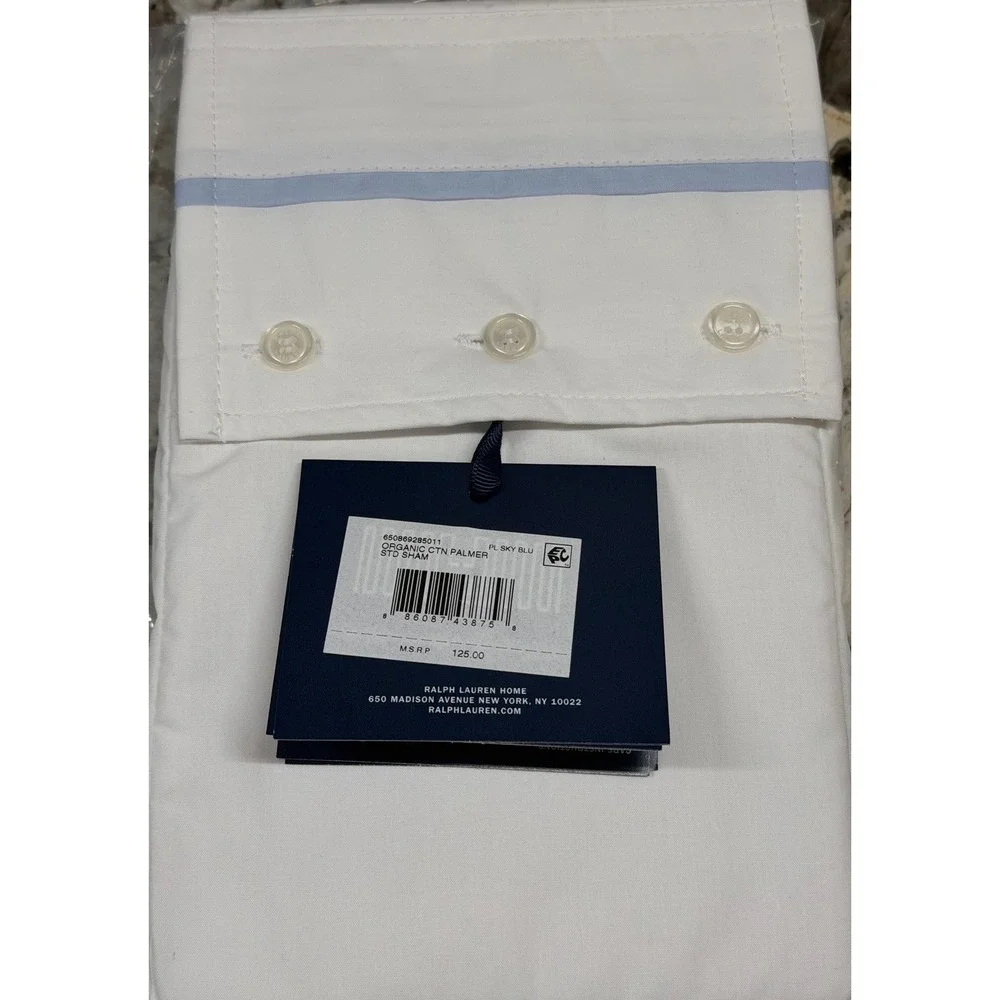 RALPH LAUREN ORGANIC CTN‎ PALMER STD SHAM SKY BLU 65089285011